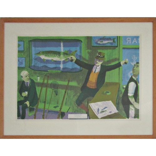 84 - BERNARD CHEESE (1925-2013)
'A FISHERMAN'S STORY'
lithograph in colours, unsigned 
50cm x 76cm