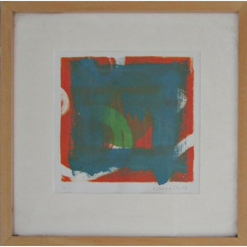 86 - REBECCA CHILD (20TH CENTURY CONTEMPORARY)
'UNTITLED'
lithograph in colours on wove, signed and numbe... 