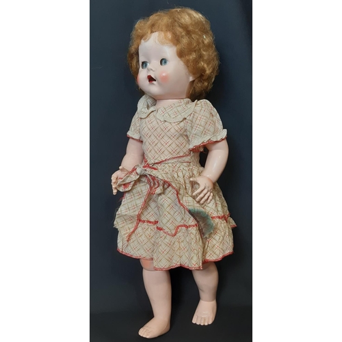 591 - 'Nicaput' doll, circa 1930's by König & Wernicke with blue closing eyes and 5 piece  body wearing a ... 