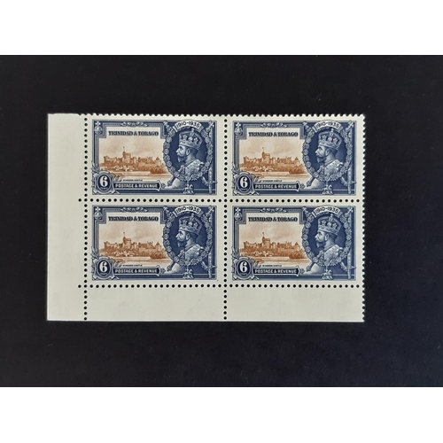 10 - Trinidad & Tobago 1935 Silver Jubilee SG 239/239a & 241/241a UM in blocks of four and SG242a LMM sho... 