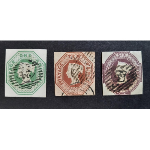 101 - 1847-54 QV embossed issue FU/VFU. Total cat £3,500.