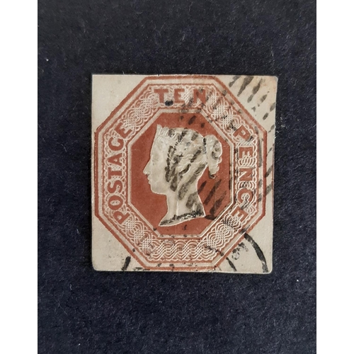 101 - 1847-54 QV embossed issue FU/VFU. Total cat £3,500.