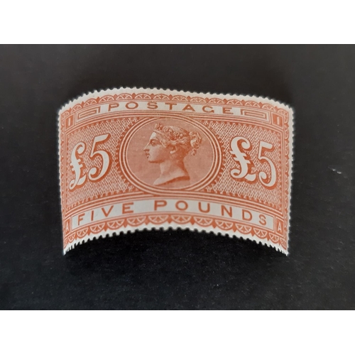 137 - 1867-83 QV SG137 £5 orange WMK Large Anchor. Fresh MM example, well centered and deep colour. Has a ... 