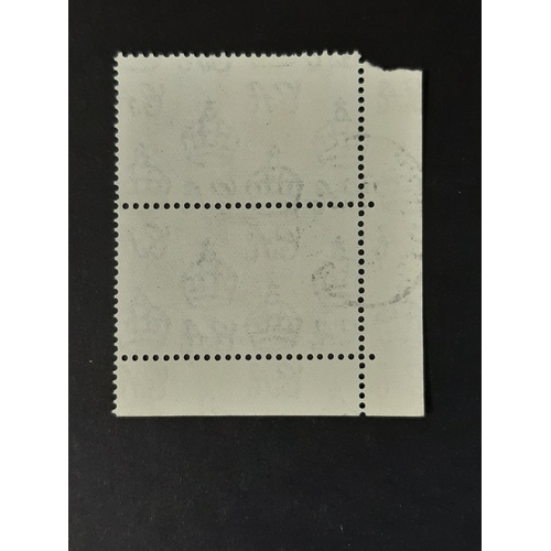 16 - Gibraltar 1935 Silver Jubilee SG 115/115a VFU, lower left hand corner pair, upper stamp showing the ... 