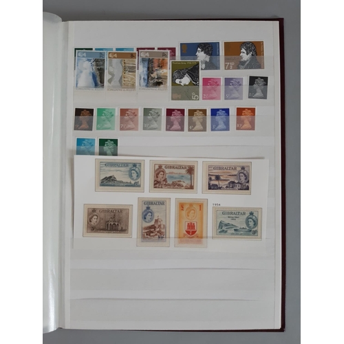 7 - An accumulation of (mostly) Gibraltar M/UM stamps in a small stockbook including 1953 set (x2 one UM... 