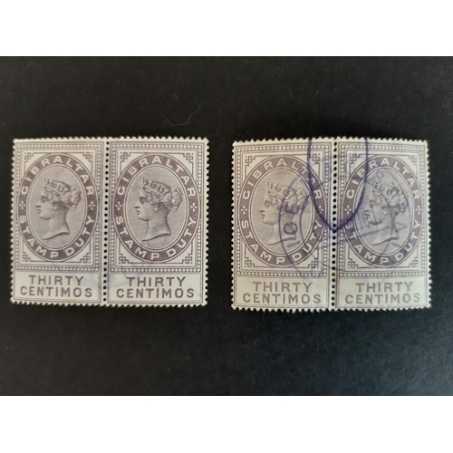 73 - Gibraltar Stamp duty QV used selection