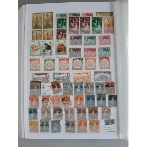 8 - Mint and Used New Zealand stamps in a large stock album from QV issues to UM modern FV including blo... 