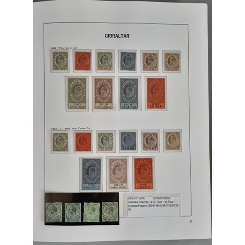 85 - The Mint comprehensive Gibraltar stamp collection from 1886, QV, KEVII, KGV in full sets, inc variet... 