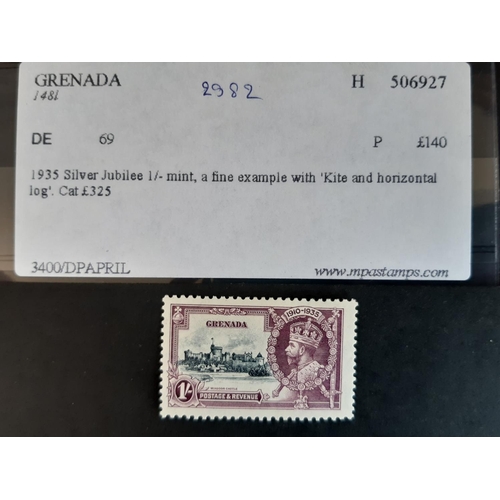 40 - Grenada 1935 Silver Jubilee SG 148l LMM showing the ‘kite and horizontal log’ variety SG cat £325.