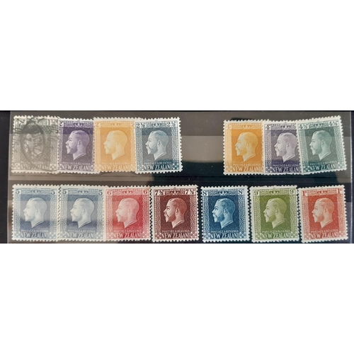 65 - New Zealand large selection of QV to KGVI M & U stamps on glassine and on stock cards including QV s... 