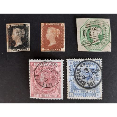 169 - A selection of GB QV good used to VFU, 1d red no gum. Total cat £3,000+.