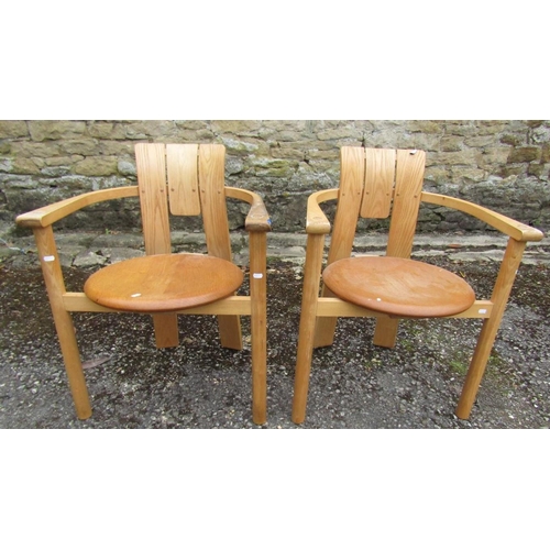 273 - DAVID COLWELL: A PAIR OF TRANNON CARVER CHAIRS, steam bent ash frames and seat, 78.5cm H x 63cm L x ... 