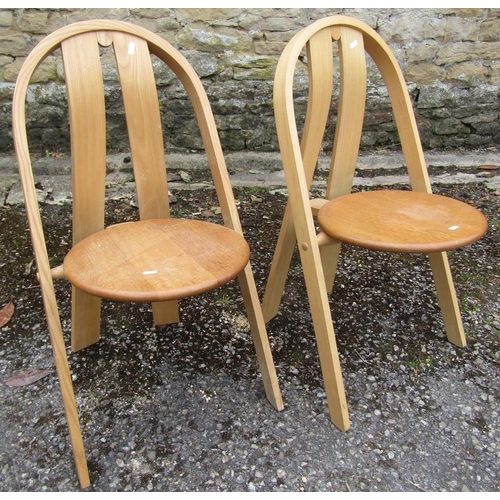 274 - DAVID COLWELL: A PAIR OF TRANNON ‘C3’ STACKING CHAIRS, steamed ash, 86cm H x 45cm D x 46cm L