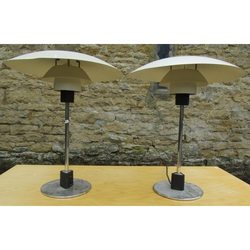 278 - LOUIS POULSEN: A PAIR OF TABLE LAMPS, model PH 4/3, designed by Poul Henningsen, 52.5cm H (2)