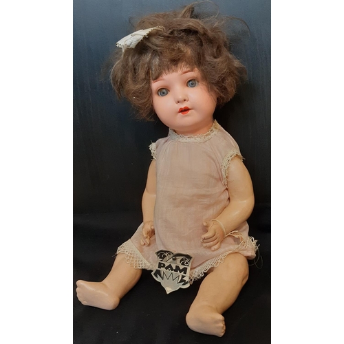 597 - Collection of antique and reproduction dolls and accessories including a large bisque head character... 