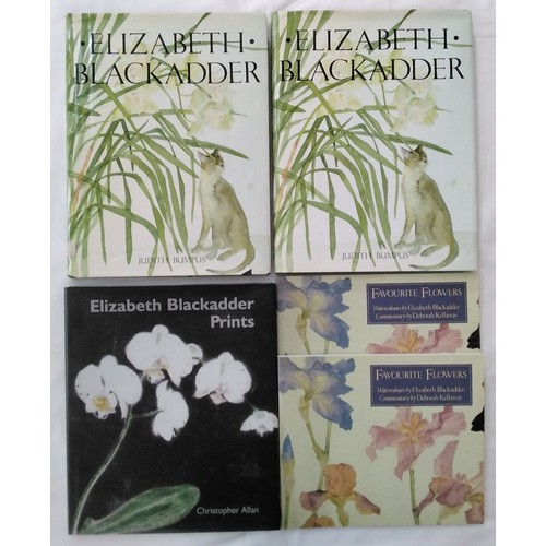 293 - A collection of art books about Elizabeth Blackadder both her prints and watercolours. (includes som... 