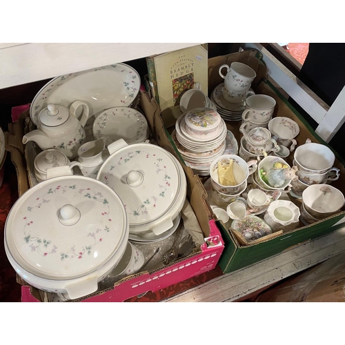 126 - A collection of Royal Doulton Strawberry Fayre pattern tableware including tureens, plates, teapot a... 