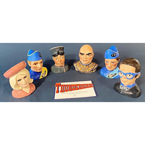 76 - A collection of Beswick Thunderbirds characters, ceramic busts modelled by William K Harper, set num... 