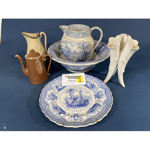 128 - Extensive collection of mainly 19th century English pottery including Imari printed blue and white p... 