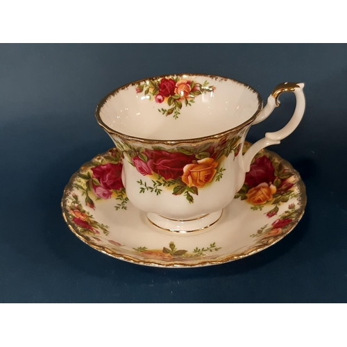 132 - Royal Albert 'Old Country Roses' part tea set including plates, cups and saucers etc and a Royal Sta... 