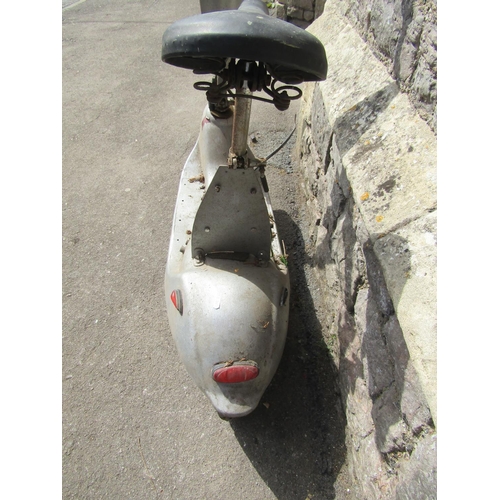 1118 - Barn Find - electric Scooter with over painted moulded composite body and sprung saddle (af)