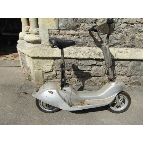 1118 - Barn Find - electric Scooter with over painted moulded composite body and sprung saddle (af)