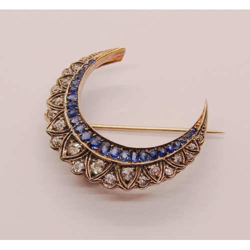 Diamond hot sale crescent brooch