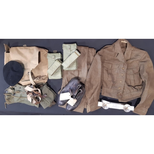 439 - 1940's-50's army uniform for REME (Royal Electrical and Mechanical Engineers) including 50's battled... 