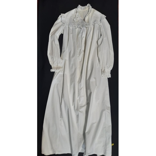 436 - A collection of early to mid 20th century clothing including a high collared starched Edwardian blou... 