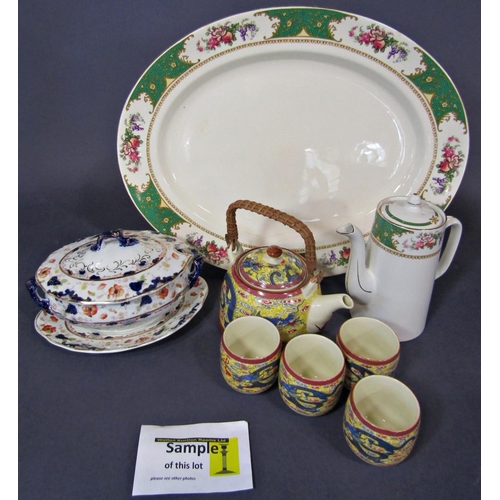 6 - An Anchor China 'Bridgwood' dinner service comprising eight dinner plates, eleven dessert plates, se... 