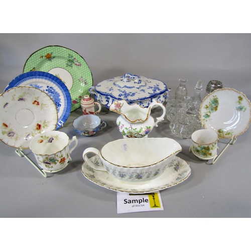 69 - A collection of miscellaneous English and continental cups, saucers, plates, vase, etc (two boxes)