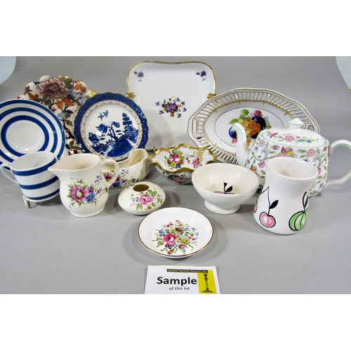 86 - Miscellaneous ceramics to include Minton Haddon Hall tea pot, Booths Real Old Willow plates and othe... 