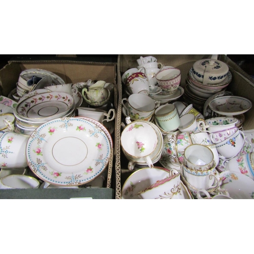 87 - A large quantity of miscellaneous 19th century cups and saucers, various makers including Derby, Fol... 