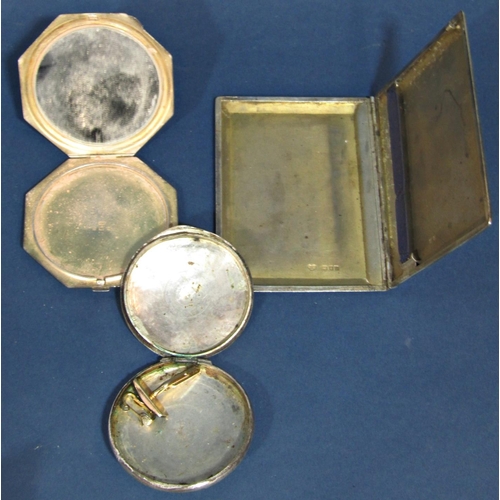 184 - A mixed quantity of silverware consisting of a cigarette case, sugar tongs, salt, pepper and mustard... 