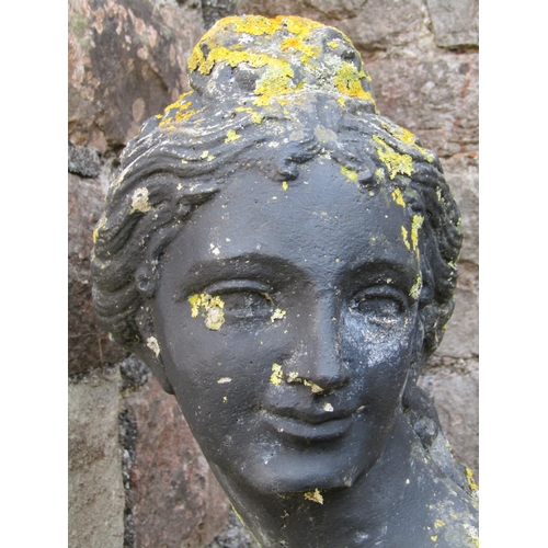 1066 - A large painted and weathered garden statue  