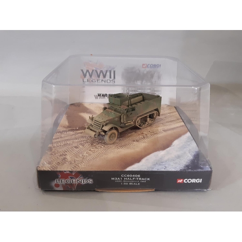 567 - 16 boxed models of military vehicles by Corgi including 12 from the WWII Collection, 3 tanks/ half-t... 