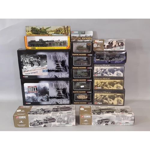 568 - 15 boxed models of military vehicles by Corgi including large box sets 'Tour of Duty Vietnam' and 'P... 