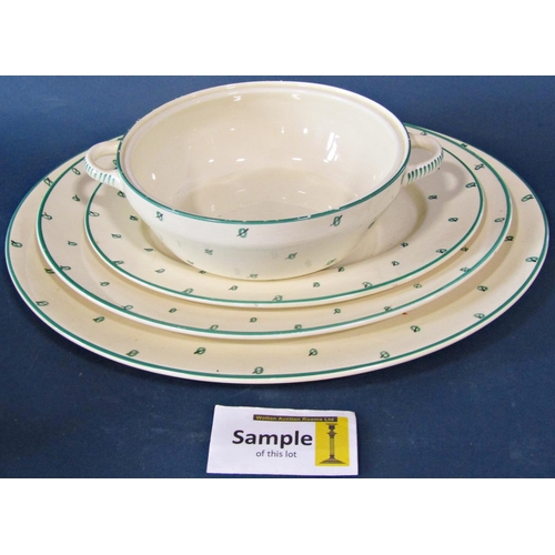 39 - A Susie Cooper part dinner service comprising six dinner plates, various graduated side plates, thre... 