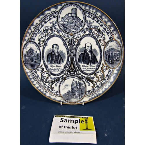 101 - A collection of commemorative plates to include The Primitive Methodists, Prince Albert, Gladstone, ... 