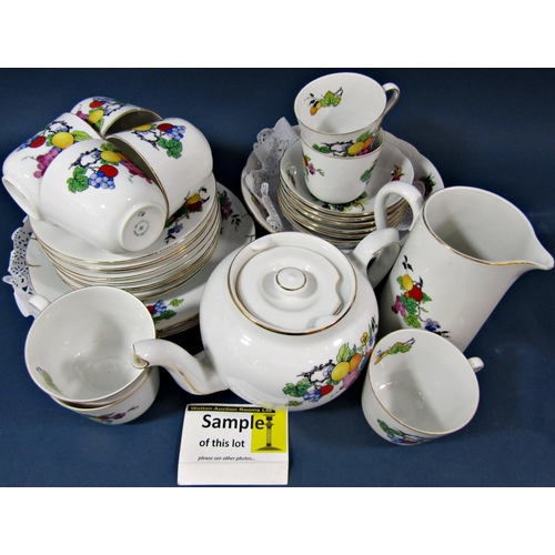 102 - A collection of Royal Doulton Minerva tea wares comprising six cups, saucers, side plates, milk jug ... 