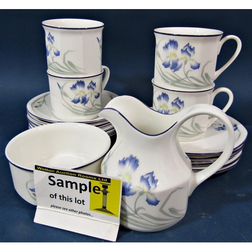 102 - A collection of Royal Doulton Minerva tea wares comprising six cups, saucers, side plates, milk jug ... 