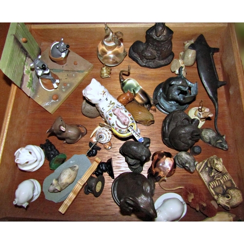 94 - A collection of ceramic mice and rats in various poses