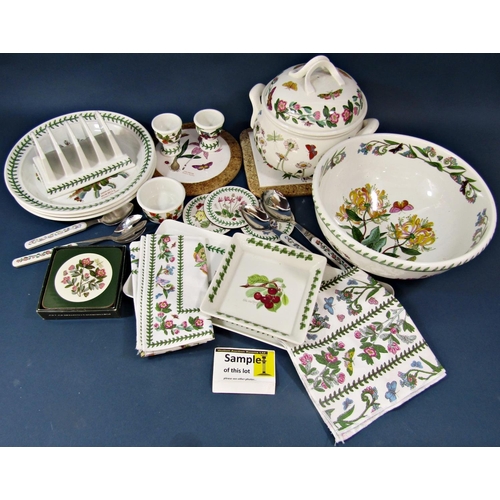 99a - A collection of Portmeirion China dinner and table wares comprising ten dinner plates, two oval serv... 