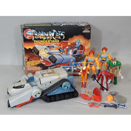 573 - 1986 LJN Toys Ltd Thundercats Thundertank vehicle in original box (damage to rear doors) together wi... 