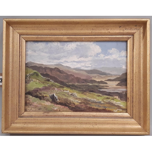 845 - Sidney Currie (act. 1892-1930) - 'Mawddach Estuary', oil on board, signed and inscribed in pencil ve... 