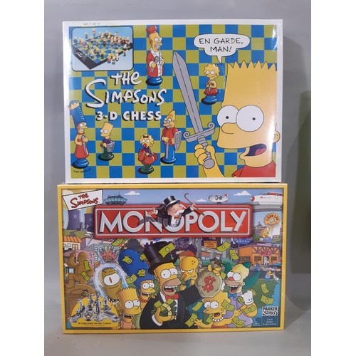 564 - A large collection of Simpsons themed games, toys and merchandise including Monopoly ©2003 and 3D Ch... 