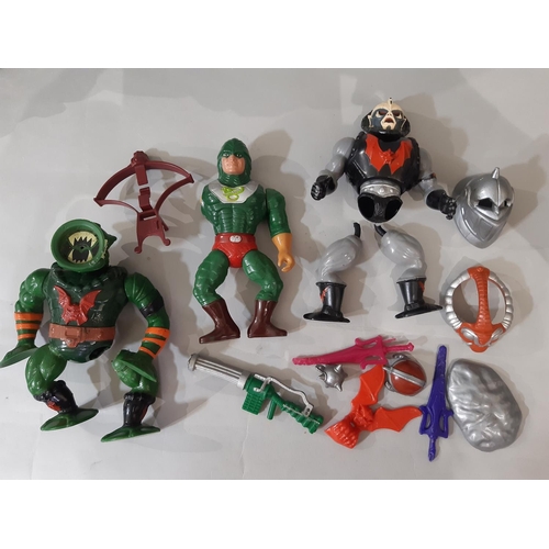 591 - Masters of the Universe 'Fright Zone' playset (puppet AF) together with character figures including ... 