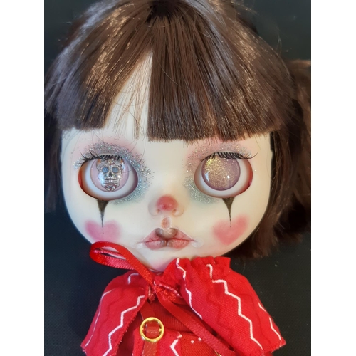 579 - Four customised dolls in the style of Blythe 'Neo' dolls; 3 have colour changing eyes operated by pu... 