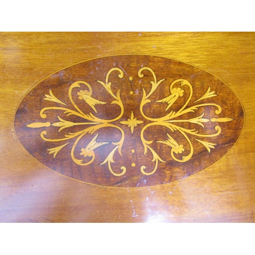 676 - An Edwardian oval mahogany tray with a raised wavy edge and brass handles 65cm x 41cm, together with... 