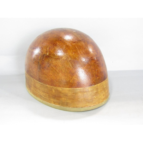 679 - The protective cork and silk lined interior of a vintage polo helmet made by Bates  Hatter  21 Jerem... 